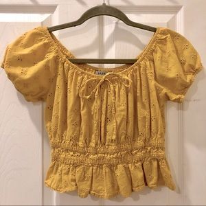 Yellow Bow Blouse